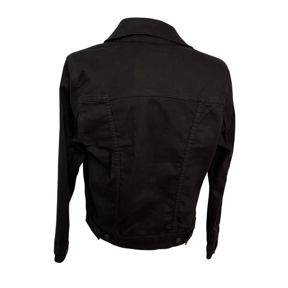 Levis Black Denim Jacket S Grunge Neutral Matte Black Buttons Trucker Capsule - Picture 4 of 6